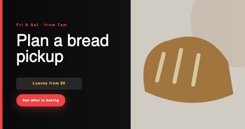 Wide announcement · Plan a bread pickup illustrated example