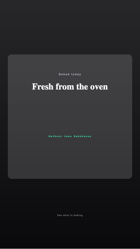 Reel introduction · Fresh from the oven large preview