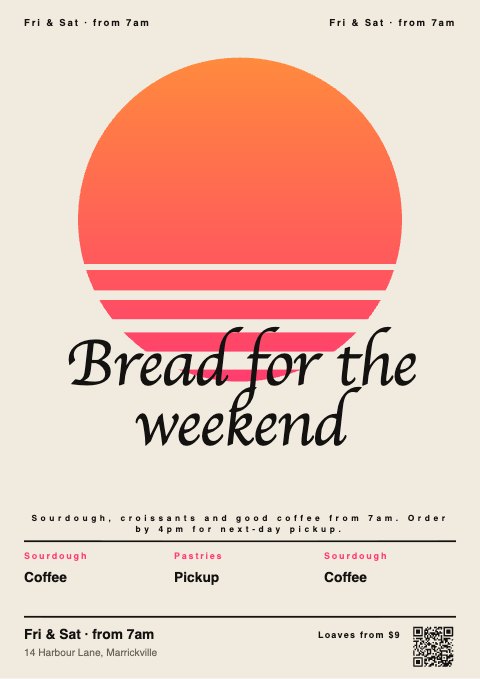 Community event flyer · Bread for the weekend large preview