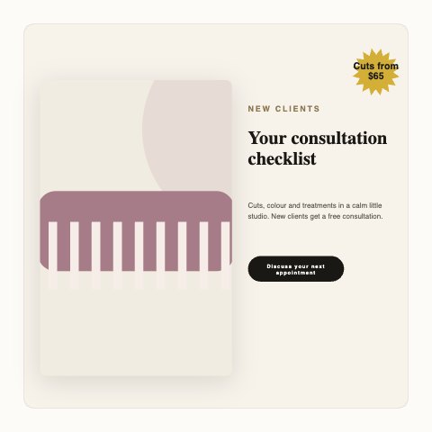New collection · Your consultation checklist illustrated example
