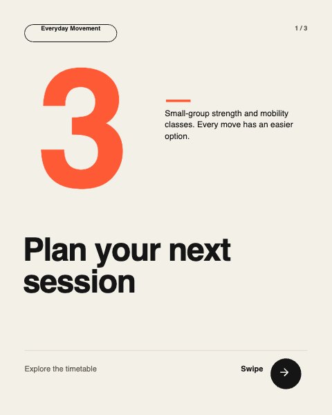 Helpful ideas carousel · Plan your next session illustrated example