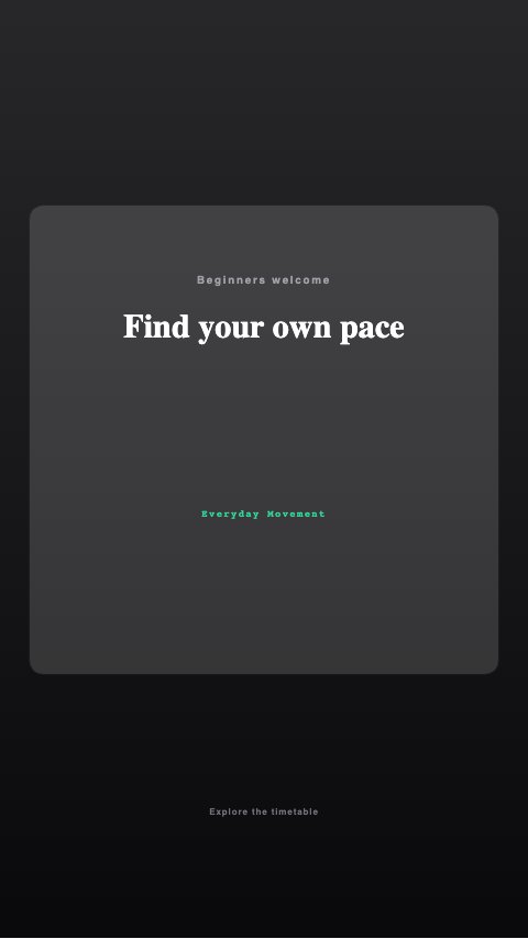 Reel introduction · Find your own pace illustrated example