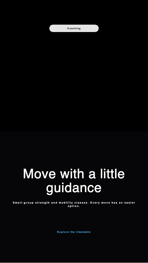 Visual story · Move with a little guidance illustrated example