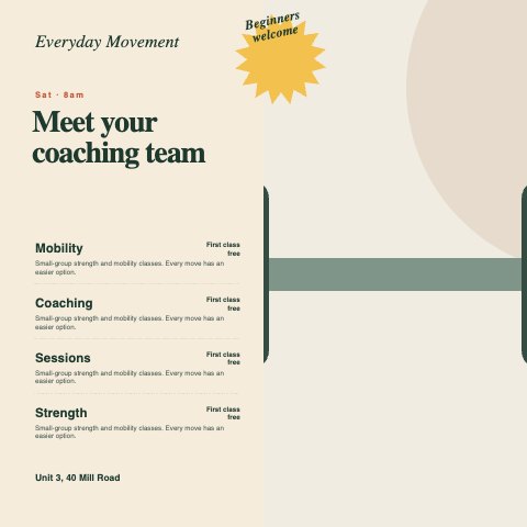 Service selection · Meet your coaching team illustrated example