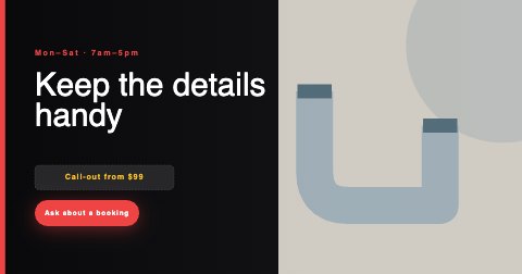 Wide announcement · Keep the details handy illustrated example