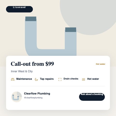 Details spotlight · Before you book a plumber large preview