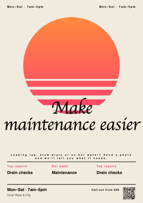 Community event flyer · Make maintenance easier large preview