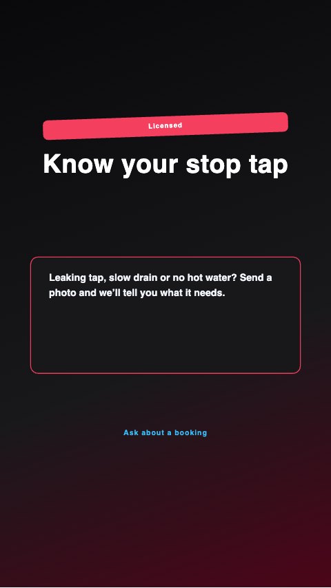 Short video introduction · Know your stop tap large preview