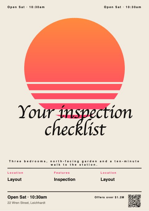 Community event flyer · Your inspection checklist large preview